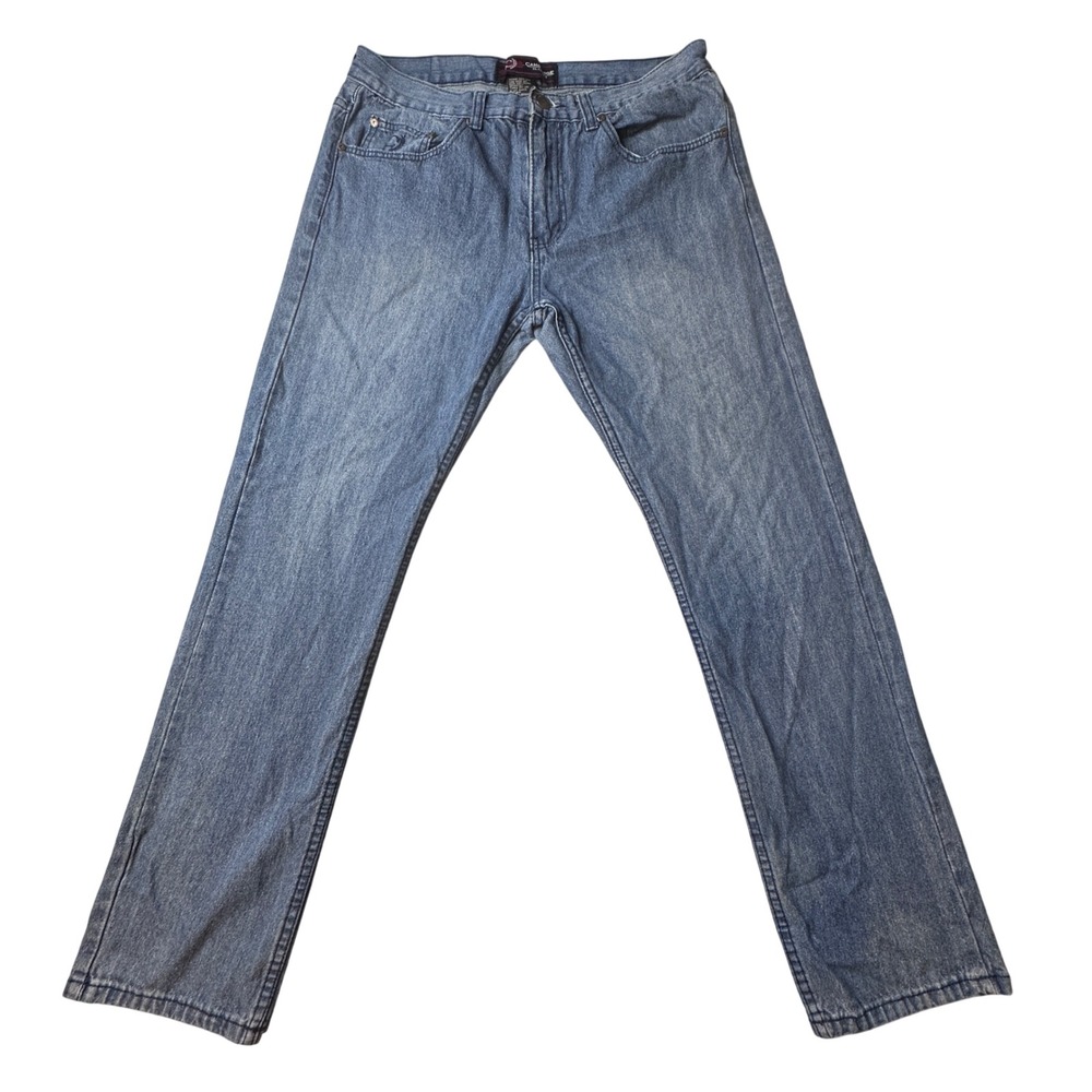 Cambridge Classics Jeans Mens 34x32 Blue Medium Wash Straight Leg Cotton Blend